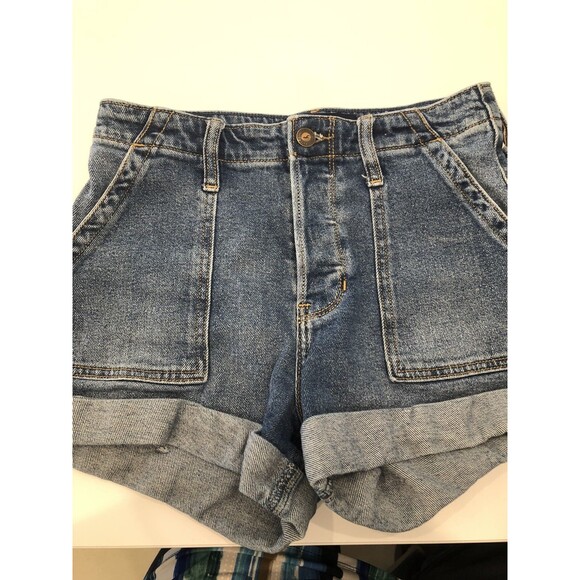 Hollister Pants - Hollister Jean Shorts Womans Size 3 w26 Blue Denim Vintage Stretch w/Cuff